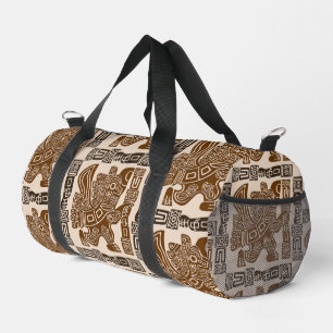 Aztec Eagle Warrior Tribal Ancient Art Duffle Bag