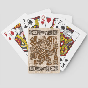 Aztec Eagle Warrior Tribal Ancient Art Playing Cards