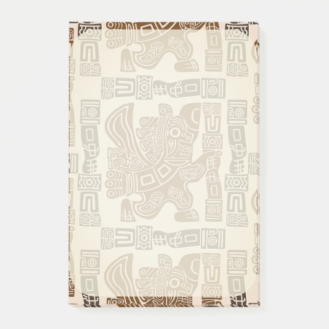 Aztec Eagle Warrior Tribal Ancient Art Post-it Notes (Front)
