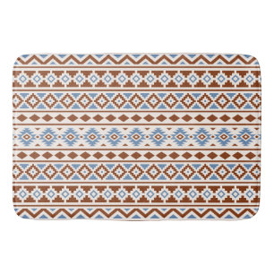 Aztec Essence Horizontal Ptn II Rust Blue Cream Bath Mat