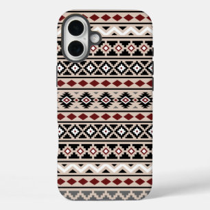 Aztec Essence II Ptn Black White Grey Red Sand iPhone 16 Plus Case