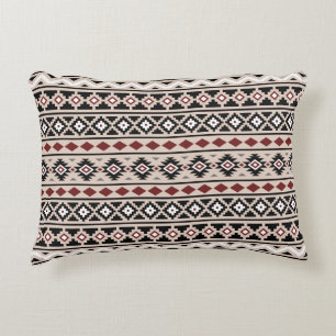 Aztec Essence II Ptn (H) Black White Grey Red Sand Accent Pillow