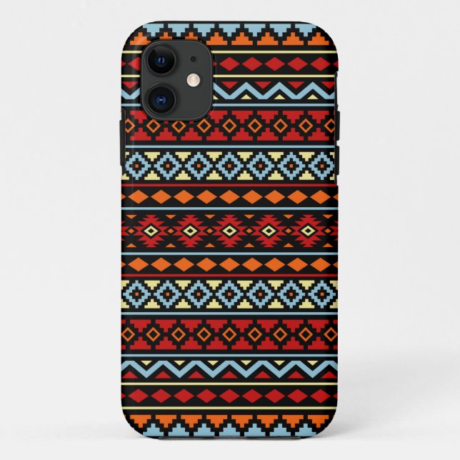 Aztec Essence II Ptn Red Blue Orange Yellow Blk Case-Mate iPhone Case (Back)