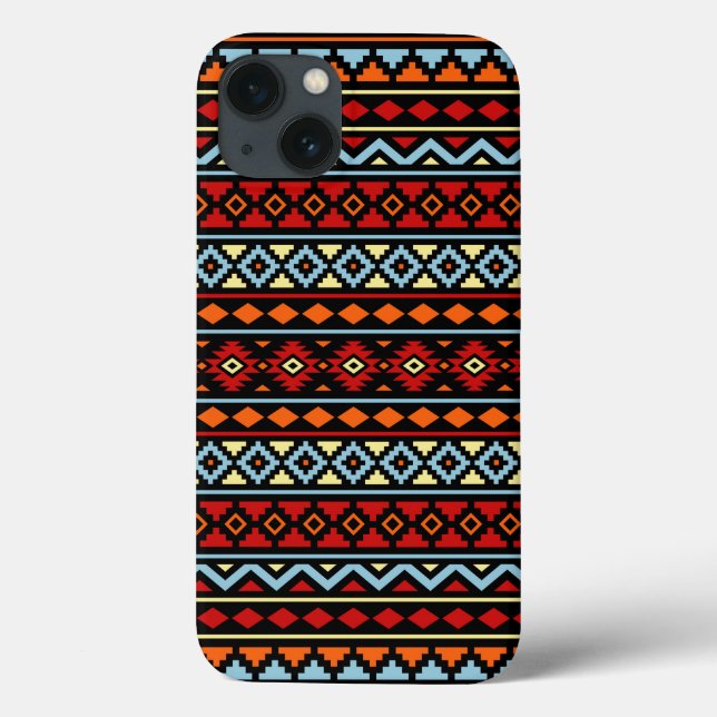 Aztec Essence II Ptn Red Blue Orange Yellow Blk Case-Mate iPhone Case (Back)