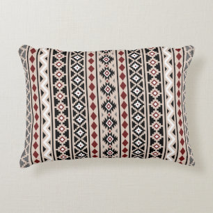 Aztec Essence II Ptn (V) Black White Grey Red Sand Accent Pillow