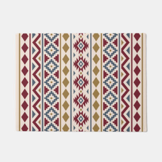 Aztec Essence III (V) Ptn Red Blue Gold Cream Doormat