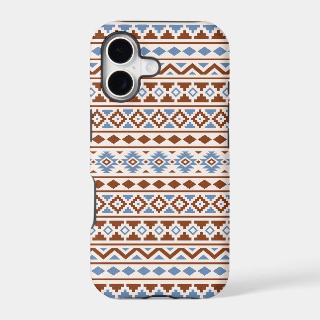 Aztec Essence Pattern II Rust Blue Cream (Back)