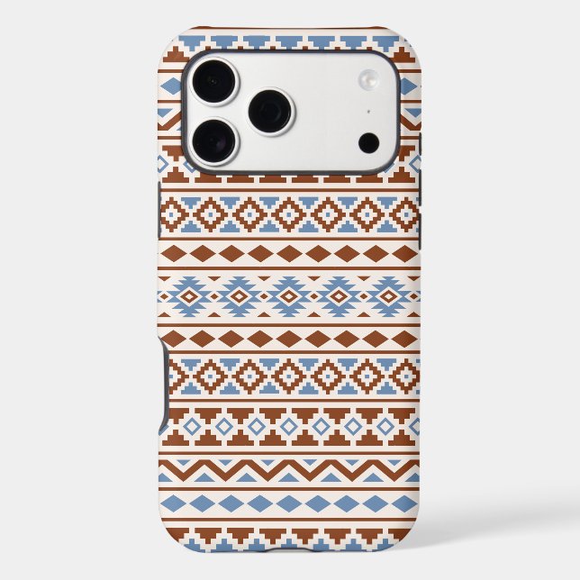 Aztec Essence Pattern II Rust Blue Cream (Verso)