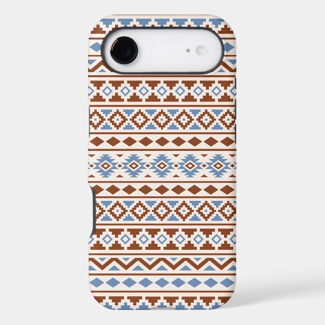 Aztec Essence Pattern II Rust Blue Cream (Back)