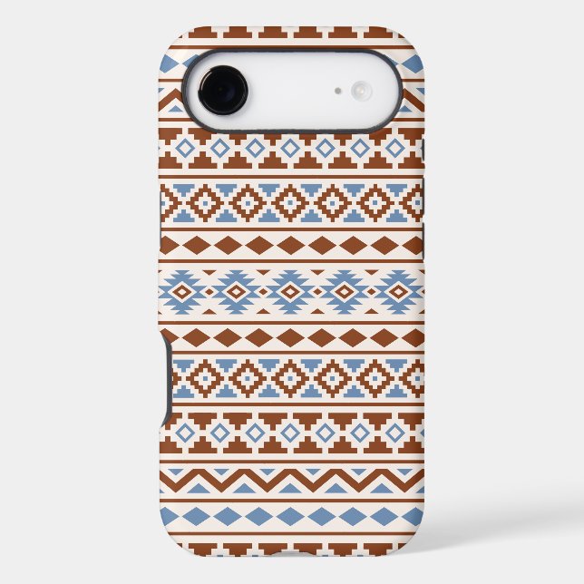 Aztec Essence Pattern II Rust Blue Cream (Back)