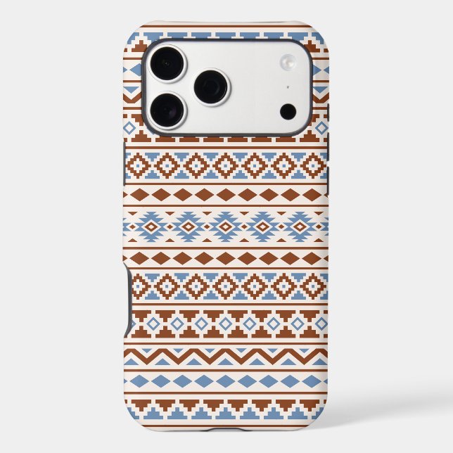 Aztec Essence Pattern II Rust Blue Cream (Verso)