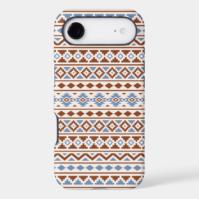 Aztec Essence Pattern II Rust Blue Cream (Verso)