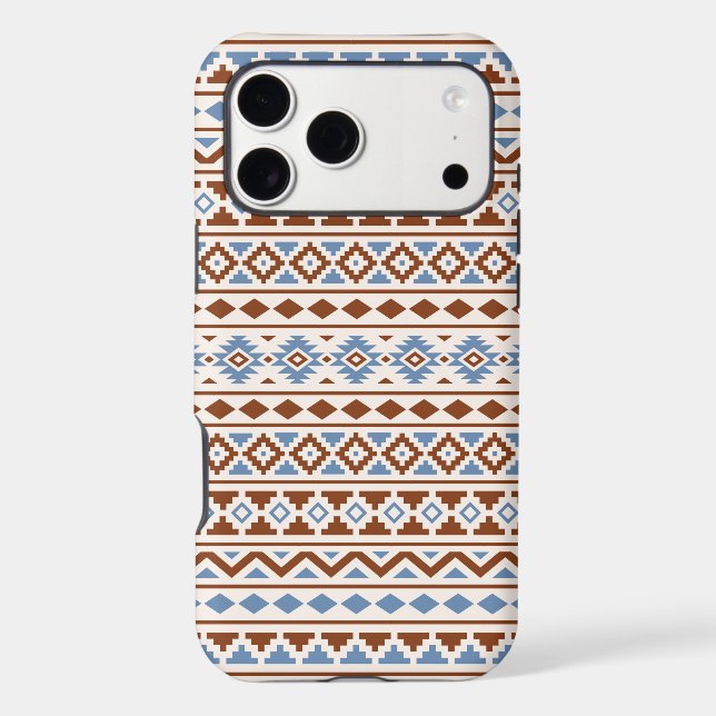 Aztec Essence Pattern II Rust Blue Cream (Back)