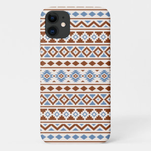 Aztec Essence Pattern II Rust Blue Cream iPhone 11 Case