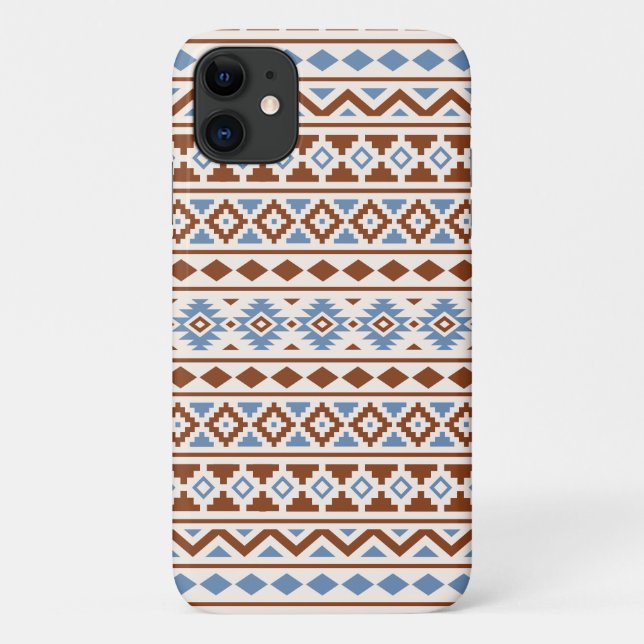 Aztec Essence Pattern II Rust Blue Cream Case-Mate iPhone Case (Back)