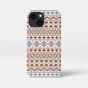 Aztec Essence Pattern II Rust Blue Cream iPhone 13 Mini Case