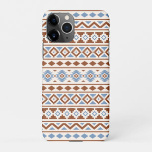 Aztec Essence Pattern II Rust Blue Cream iPhone 11Pro Case