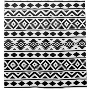 Aztec Essence Pattern III Black on White