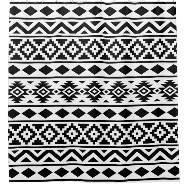 Aztec Essence Pattern III Black on White (Front)