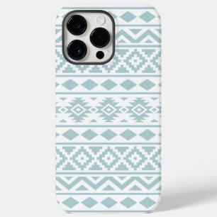Aztec Essence Ptn III Duck Egg Blue on White Case-Mate iPhone 14 Pro Max Case