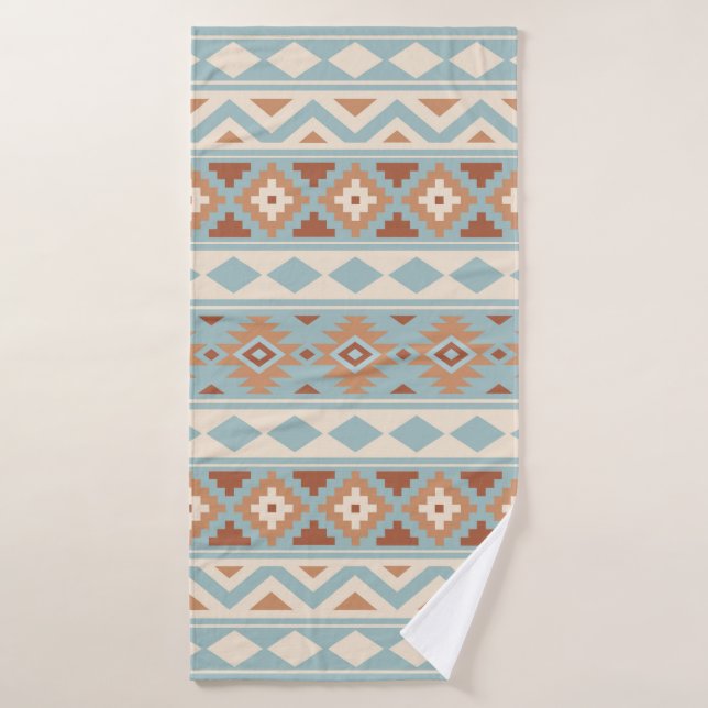 Aztec Essence Ptn IIIb Blue Cream Terracottas (Serviette de bain)
