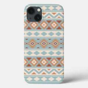 Aztec Essence Ptn IIIb Blue Cream Terracottas iPhone 13 Case