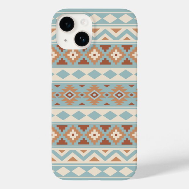 Aztec Essence Ptn IIIb Blue Cream Terracottas Case-Mate iPhone Case (Back)
