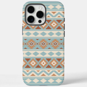 Aztec Essence Ptn IIIb Blue Cream Terracottas iPhone 16 Pro Max Case