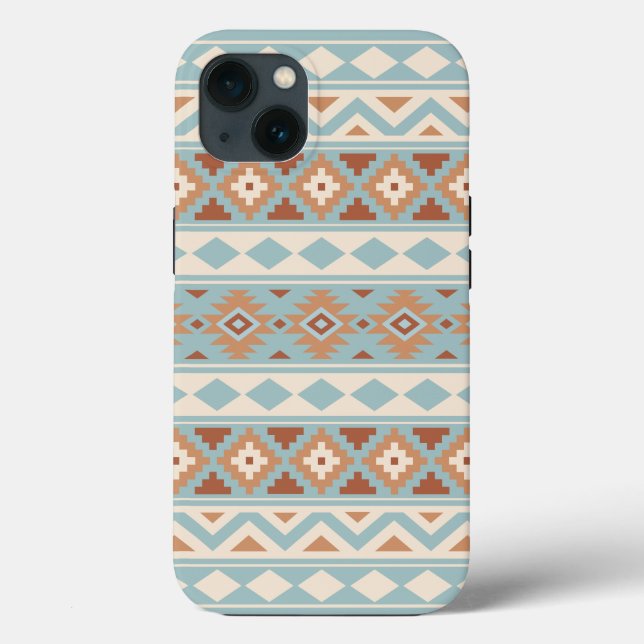 Aztec Essence Ptn IIIb Blue Cream Terracottas Case-Mate iPhone Case (Back)