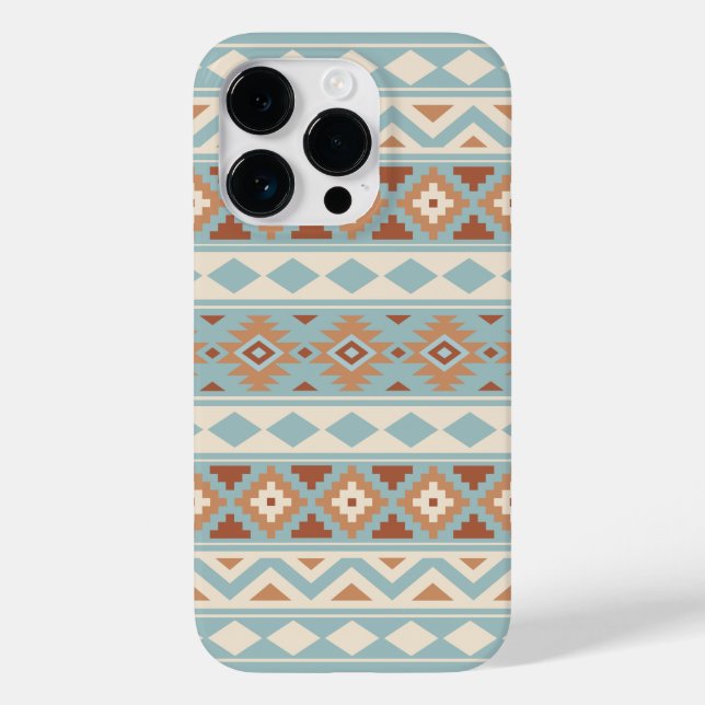 Aztec Essence Ptn IIIb Blue Cream Terracottas Case-Mate iPhone Case (Back)