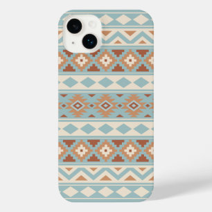 Aztec Essence Ptn IIIb Blue Cream Terracottas iPhone 14 Plus Case