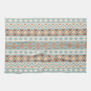 Aztec Essence Ptn IIIb Blue Cream Terracottas Kitchen Towel