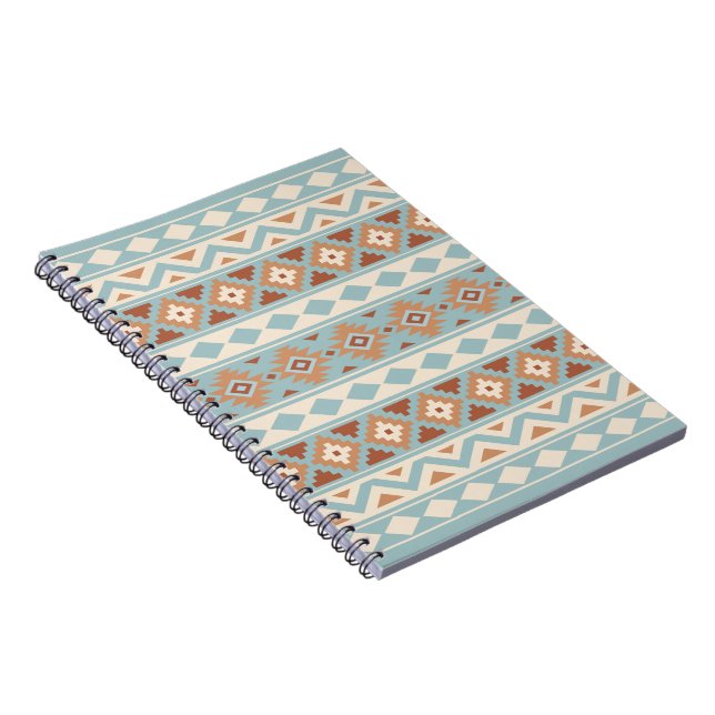 Aztec Essence Ptn IIIb Blue Cream Terracottas Notebook (Right Side)