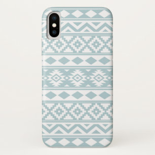 Aztec Essence Ptn IIIb Duck Egg Blue & White Case-Mate iPhone Case