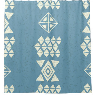 Aztec Ethnic: Blue Geometric Seamless.