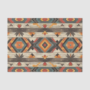 Aztec Faux wood tile pattern decoupage  Tissue Paper
