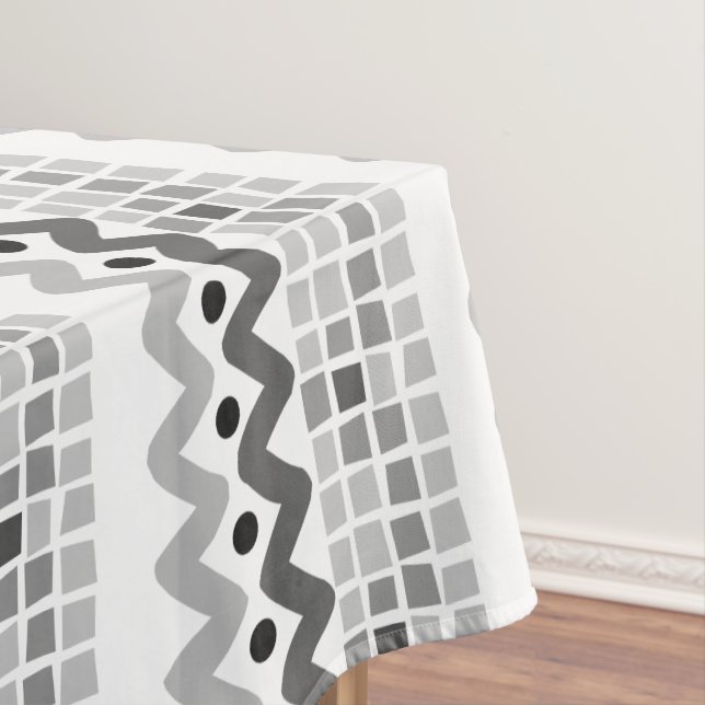 Aztec Geometric Abstract Pattern Tablecloth (In Situ)