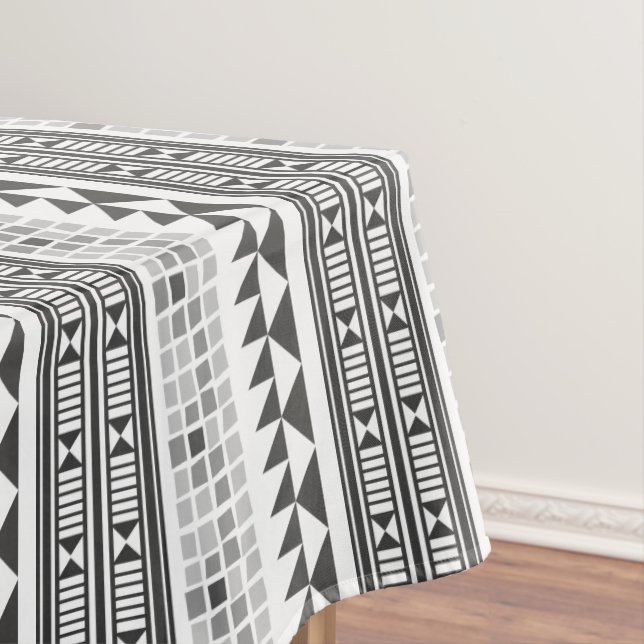 Aztec Geometric Abstract Pattern Tablecloth (In Situ)