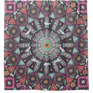 Aztec Geometric: Colorful Circle Pattern