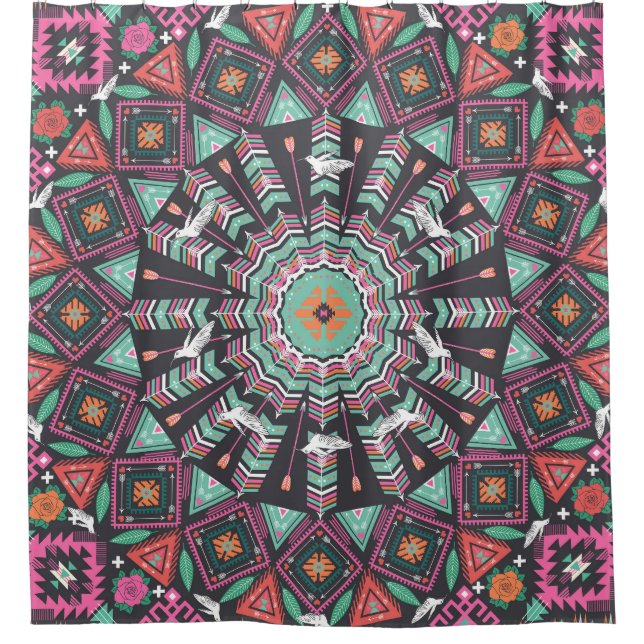 Aztec Geometric: Colourful Circle Pattern (Front)