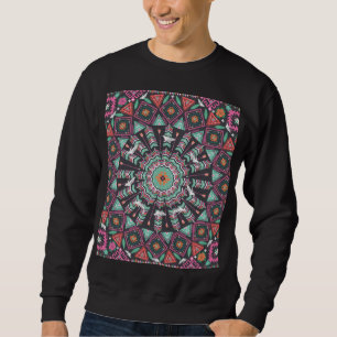 Aztec Geometric: Colourful Circle Pattern Sweatshirt