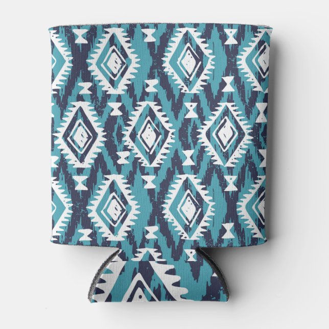 Aztec Geometric Tribal Navajo Print Can Cooler (Front)