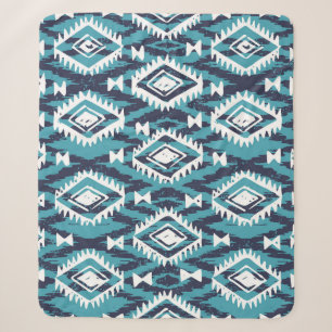 Aztec Geometric Tribal Navajo Print Sherpa Blanket