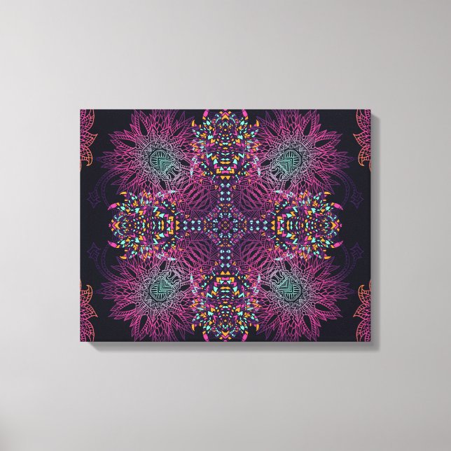 Aztec geometric, vintage seamless pattern. canvas print (Front)