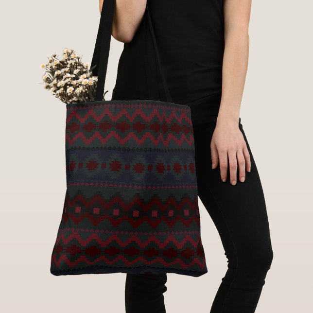 Aztec Geometrics Tote Bag (Close Up)
