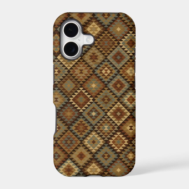 Aztec Gold and Bronze Inspired Pattern (Back)