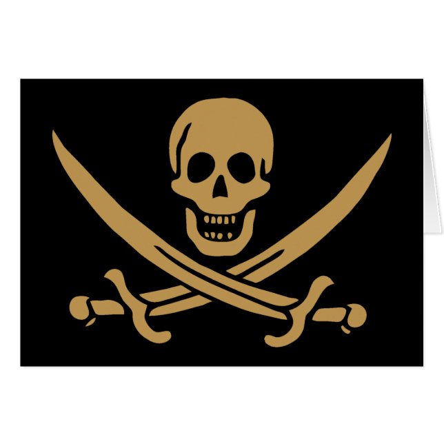 Aztec Gold Crâne et cutlass Pirate Calico Jack (Devant horizontal)