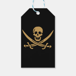 Aztec Gold Skull & Cutlass Pirate Calico Jack Gift Tags