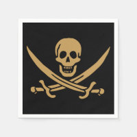 Aztec Gold Skull & Cutlass Pirate Calico Jack
