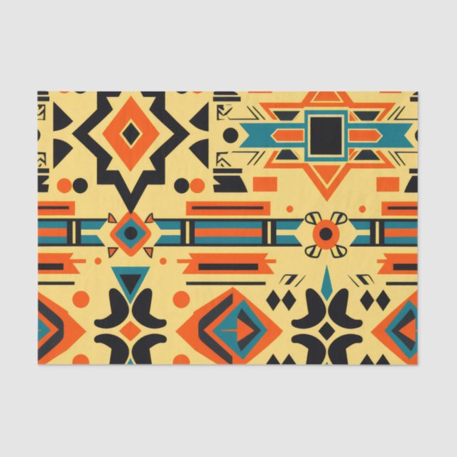 Aztec Harmony Geometric Decoupage Paper (Front)